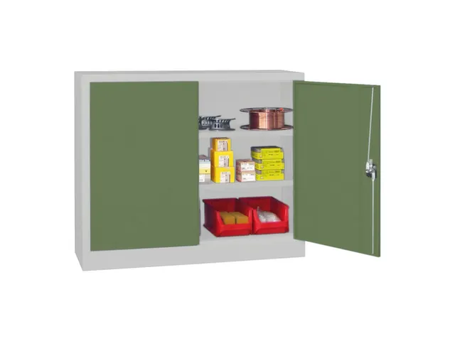 grootvolumekast met openslaande deuren,RAL7035,front RAL6011