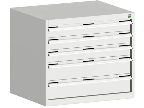ladekast HxBxD 700x800x525mm 5laden romp RAL7035 front RAL7035