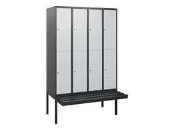 Dubbeldekse dekenkist,HxBxD 1950x1200x815mm,4x2vak.,vak B 300mm