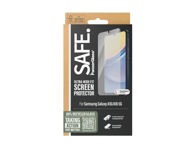 PanzerGlass SAFE. by Screen Protector Samsung Galaxy A16 | A16 5G |
