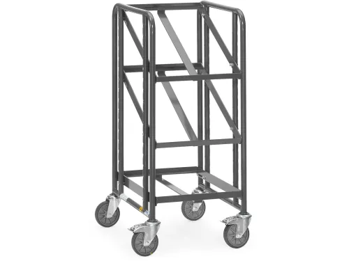 Esd-eurobakkenwagen 9380 250kg 600x400mm 3 Etages Ral7015 Open Frame