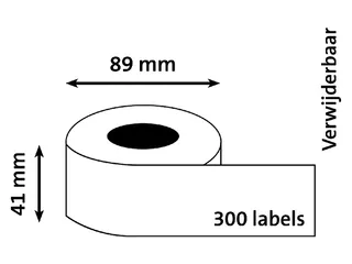 Etiket Dymo 11356 Labelprint Naambadge Label 41x89mm S0722560 - 8