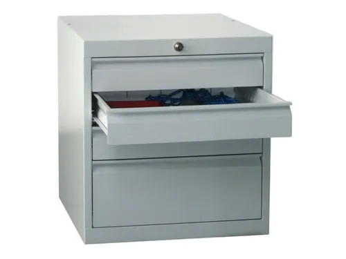 ladekast HxBxD 600x500x600mm 4laden slot RAL7035 front RAL5010