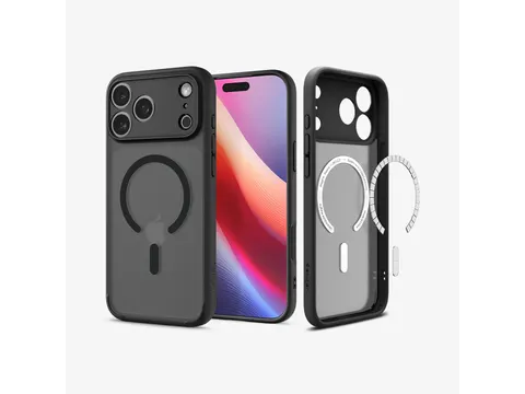 Ultra Hybrid MagFit Apple iPhone Air Hoesje MagSafe Frost Zwart