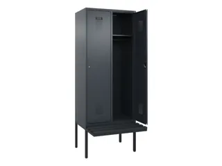 locker met bank,HxBxD 2120x800x815mm,2vak,vak B 400mm,cilinderslot - 1