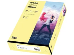 Inapa Tecno colors Gekleurd papier A4 Licht geel 80 gram 500vel