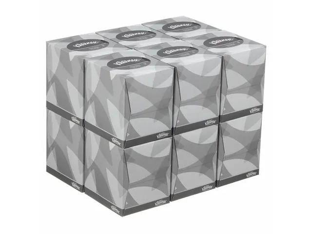Mouchoir Kleenex 2 épaisseurs Blanc Cube 21,5x2018cm 12x 90 mouchoirs