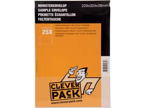 Monsterenvelop 229 X 324 X 38Mm Stripsluiting Wit