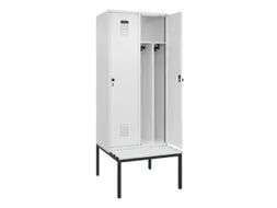 locker met bank,voor scheiding van kleding,HxBxD 2120x800x815mm,2vak