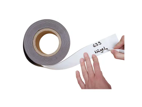 Magneetband beschrijf- en wisbaar MAUL 10mx40mmx1mm wisbaar wit