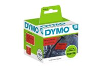 Etiket Dymo 2133399 labelwriter 54x101mm badgelabel zwart/rood 220stuk