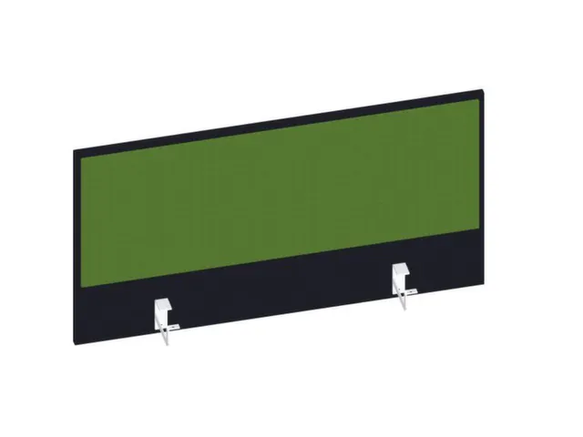 baliepaneel,v. bureau,aanbouw achter,B 1000mm,CC-zwart,BN7048-groen