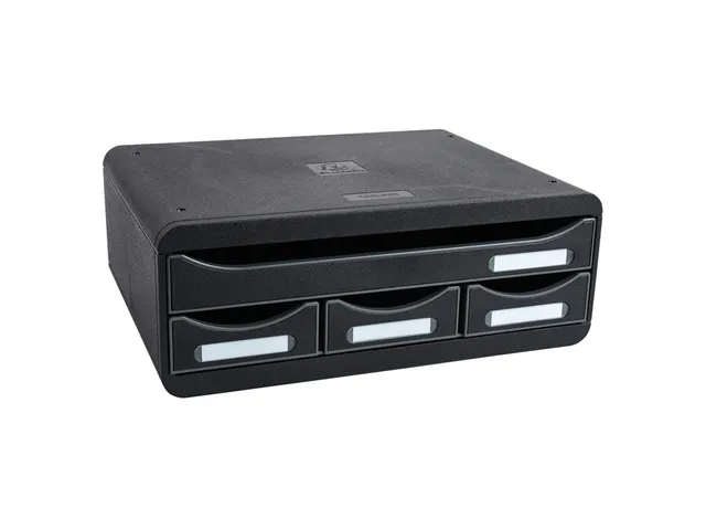 Ladekastje met 4 lades Toolbox Mini Kunststof Zwart
