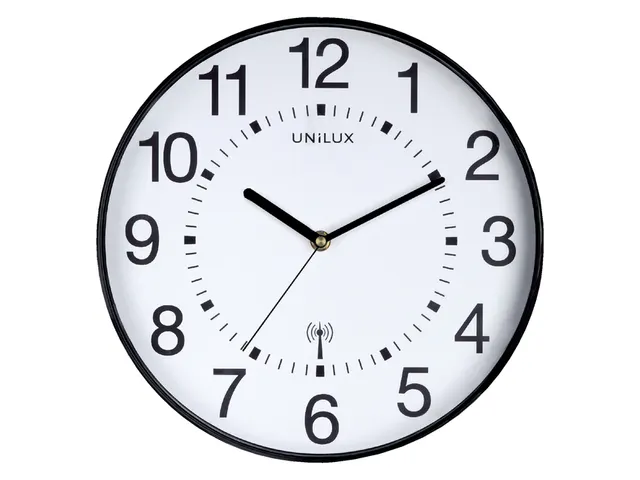 Wandklok Unilux Maxi radio controlled Ø 37.5cm zwart/wit