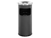 Metalen Afvalbak 17 Liter Met Asbak Antraciet