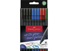Fineliner Faber-Castell Grip 0,4mm Office set 10 stuks