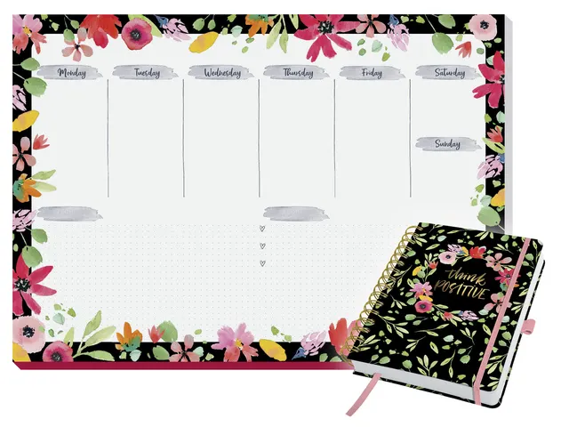 Dagplanner Inspire A5 GRATIS bureauonderlegger Flower Love (JS200)