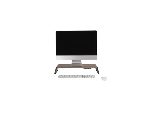 MHSTANDUPW C Monitorstandaard hout met 4 USB-A aansluitingen