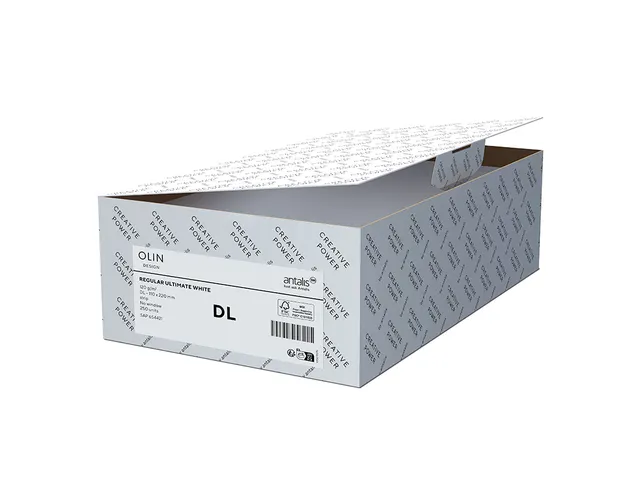 Envelop DL Met Strip 110x220mm 120 Gram Olin Regular Ultimate White