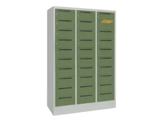 Postsorteerkast 1850x1230x500mm 3x10 Vakken Ral7035 Front Ral6011 - 1
