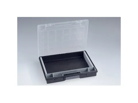 Bak voor kleine onderdelen,HxBxD 55x370x295mm,0bakken,PP,koffer zwart