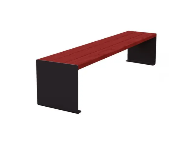 zitbank,B 1800mm,3latten,hout-zitting Mahonie,zitting H 450mm