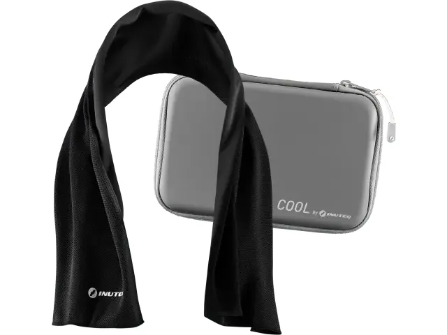 Inuteq Body Cooling Towel+ koel handdoek 78x33cm Zwart