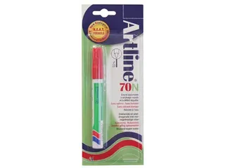 Permanent marker Artline 70 rood op blister - 1