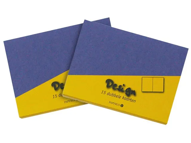 Dubbele kaart Papyrus Envelpack Design A6 105x148mm ivoor 894450 15 st