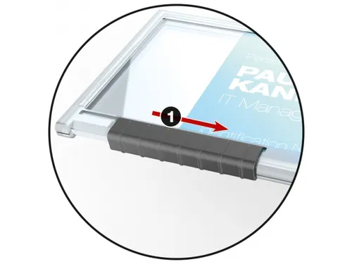 Kaarthouder Pushbox Mono Met Textielkoord 54x87mm