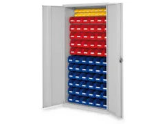 kast met sleufplaat m. bakken,HxBxD 1950x1000x410mm,82bakken PE