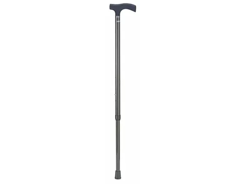 Wandelstok Able2 carbon soft recht handvat zwart