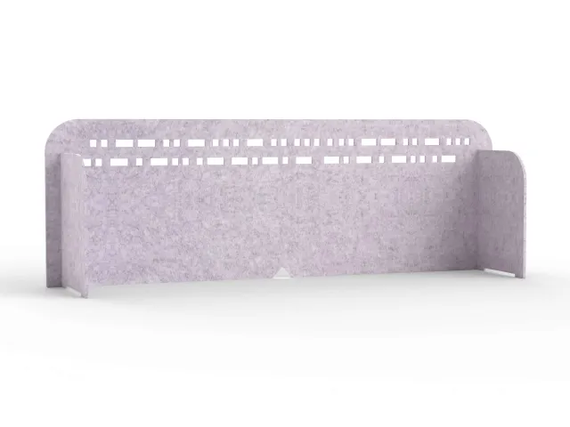 Akoestisch PET-vilt scheidingsscherm L 150x35cm lichtgrijs