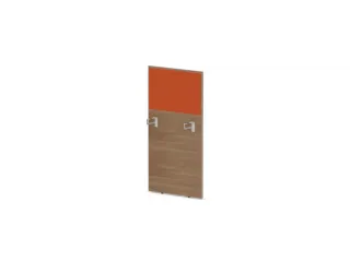 baliepaneel,v. bureau,aanbouw links,B 600mm,NT-cherry,BN3012-oranje - 1