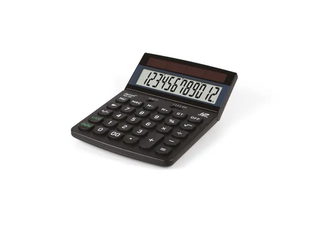 Calculator Rebell ECO 450 BX zwart desk 12 digit Blauwe Engel certific