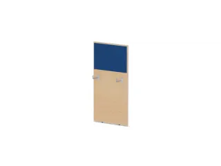 baliepaneel,v. bureau,aanbouw links,B 600mm,NE-esdoorn,BN6016-blauw - 1