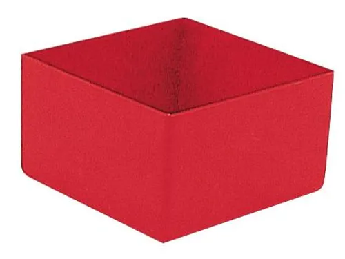 Inzetbak HxLxB 63x108x108mm Polystyreen Rood 50 stuks