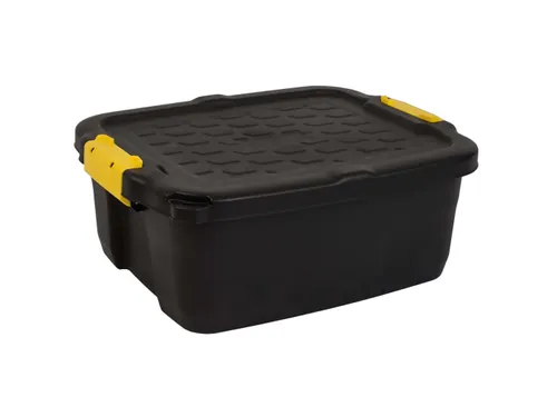 Robuuste Opbergbox 22.4 Liter Met Handgrepen Zwart