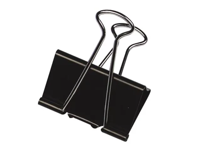 Pince Foldback, Noir, 19 Mm, Boîte De 10 Pièces