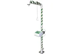 Plens-/Oogdouche,Wasbak M. Afdekking,80L/Min,Aansluiting 1 1/4 Inch Bi