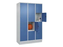 lockerkast,HxBxD 1950x1200x500mm,3x4vakken,vak B 400mm,cil.-slot