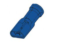 Geisoleerde Vrouwelijke Connector 6.4mm Blauw