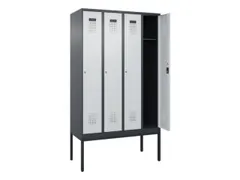 locker,HxBxD 2120x1200x500mm,4vak,vak B 300mm,cil.-slot,voetonderstel