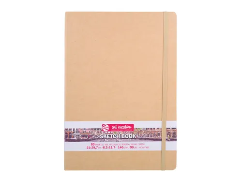 Schetsboek Talens Art Creation 80 witte vellen 140gr 210x300mm kraft