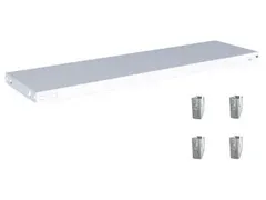 legbord,v. magazijnstelling,BxD 1000x300mm,vakl. 150kg,staal,RAL7035