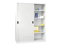 schuifdeurkast,HxBxD 1950x1500x600mm,RAL7035,front RAL7035