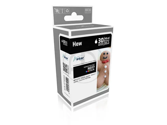 AS15625 ASTAR HP 17 DJ Inkt kleur XXL rebuilt 860pagina's 30ml