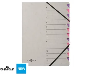 Sorteermap Pagna Easy 12 vaks A4 Grijs/Lila karton - 2