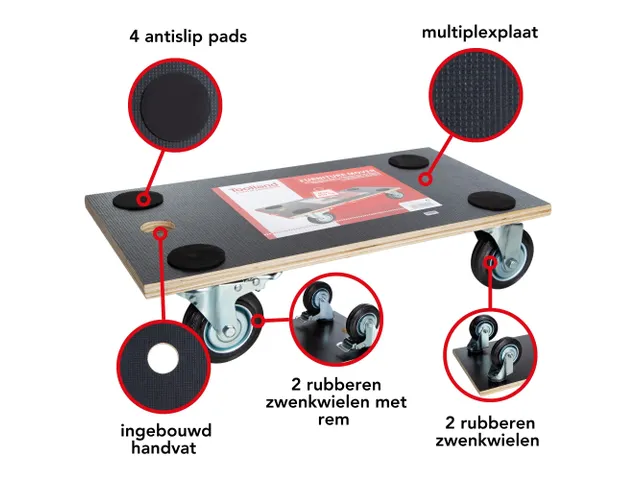 Meubelverplaatser 575x300mm Maximale Belasting 400kg