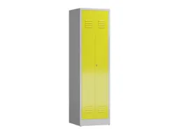 Lockerkast 1800x500x500mm 2 vakken, klinksluiting, RAL1018